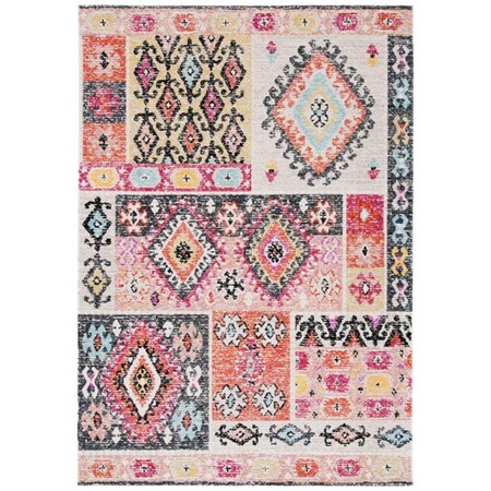 Safavieh 6 ft. -7 in. x 6 ft. -7 in. Montage 200 Collection Square Rug - Aqua & Fuchsia MTG221J-7SQ